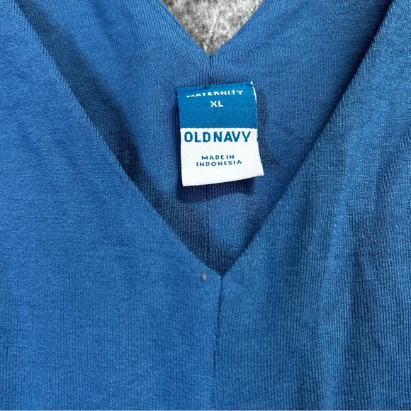NWT Old Navy Waist-Defined Blue Jumpsuit Stretch Jersey Knit Size XL Maternity - Picture 2 of 13
